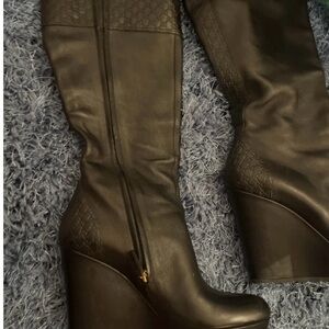 Black Gucci BootsWedge Heel